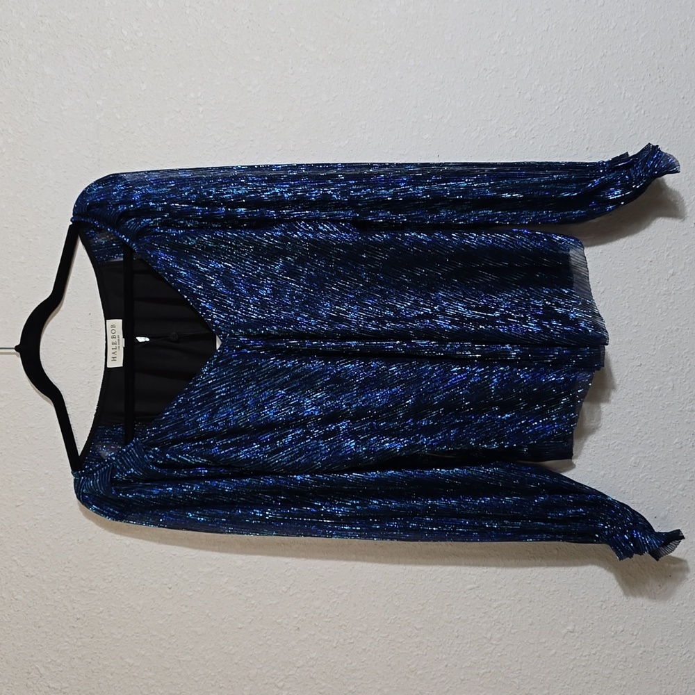Capucine Lurex Crinkle Mesh Top - Picture 3 of 5
